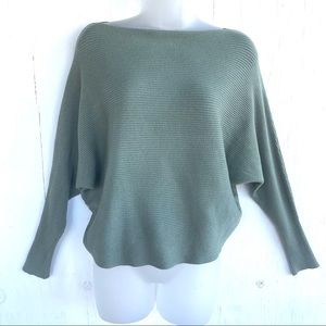 NWOT Joan Vass Sage Green Shrug Short Sweater Size XL